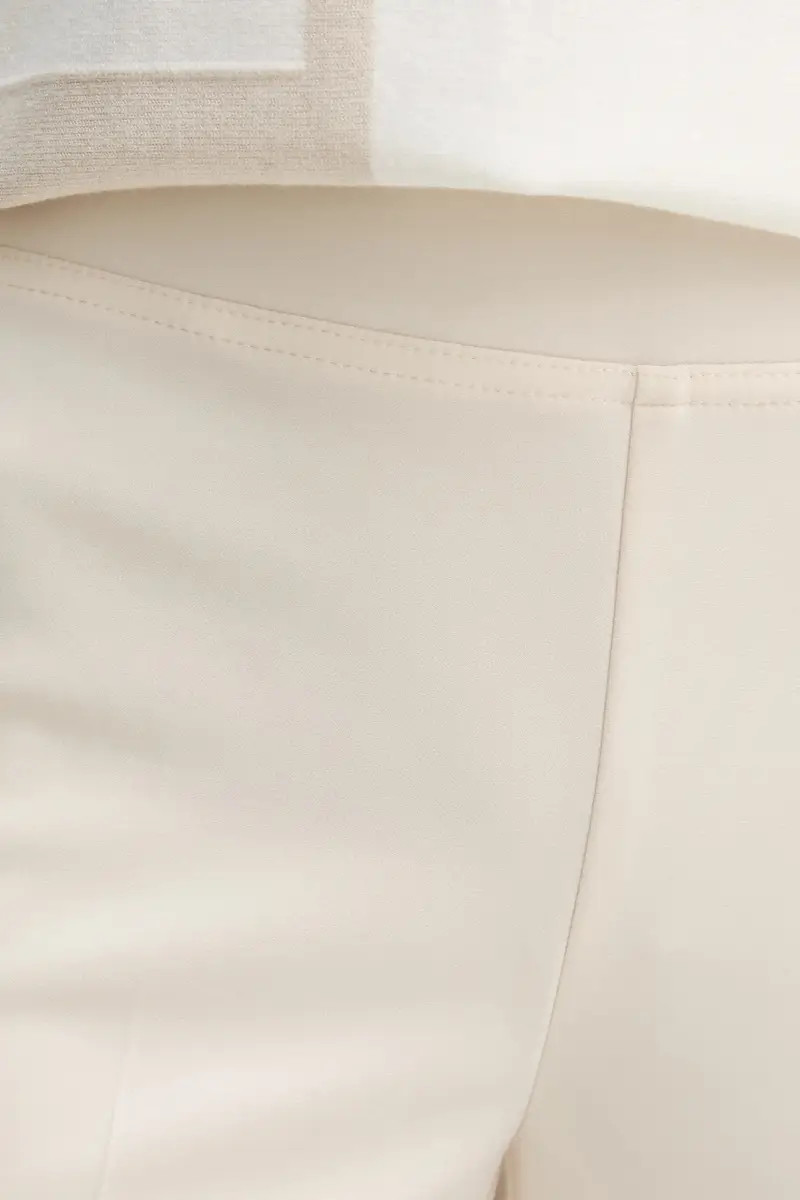 pantaloni donna colore beige 153088F25 miniatura 4
