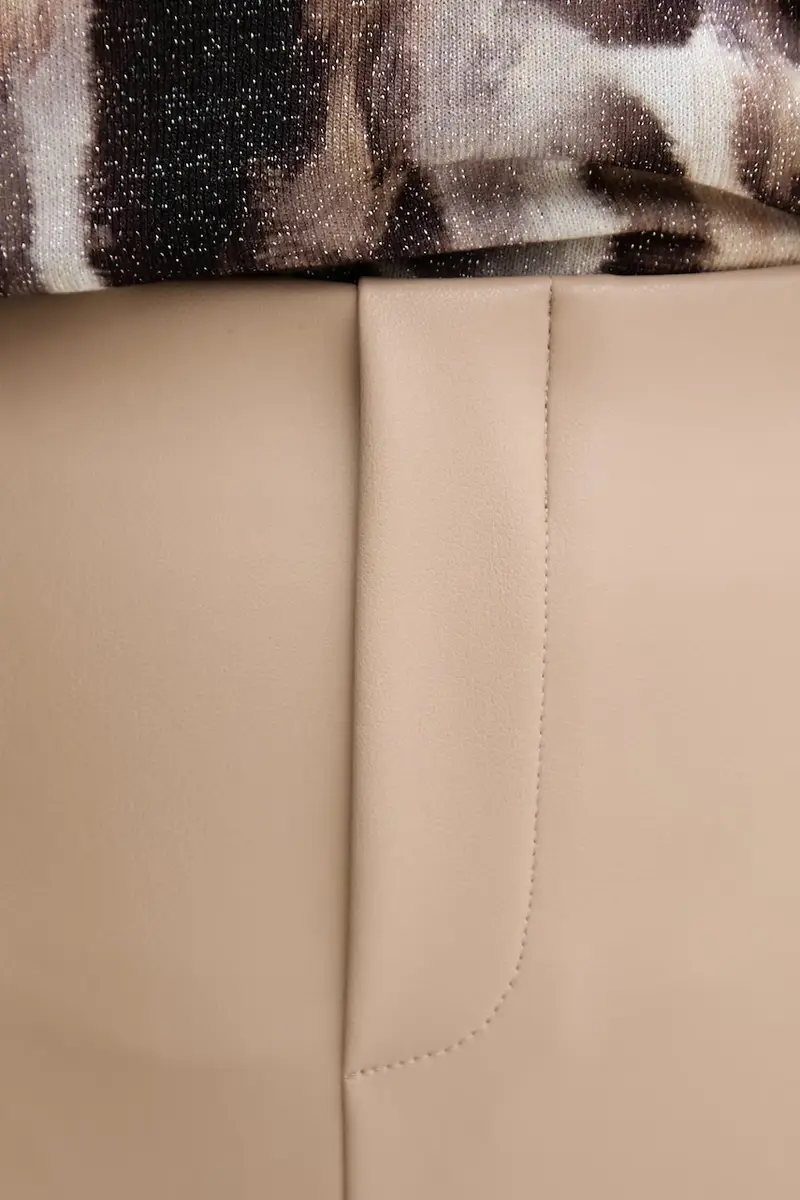 pantaloni donna colore beige 254044 miniatura 4