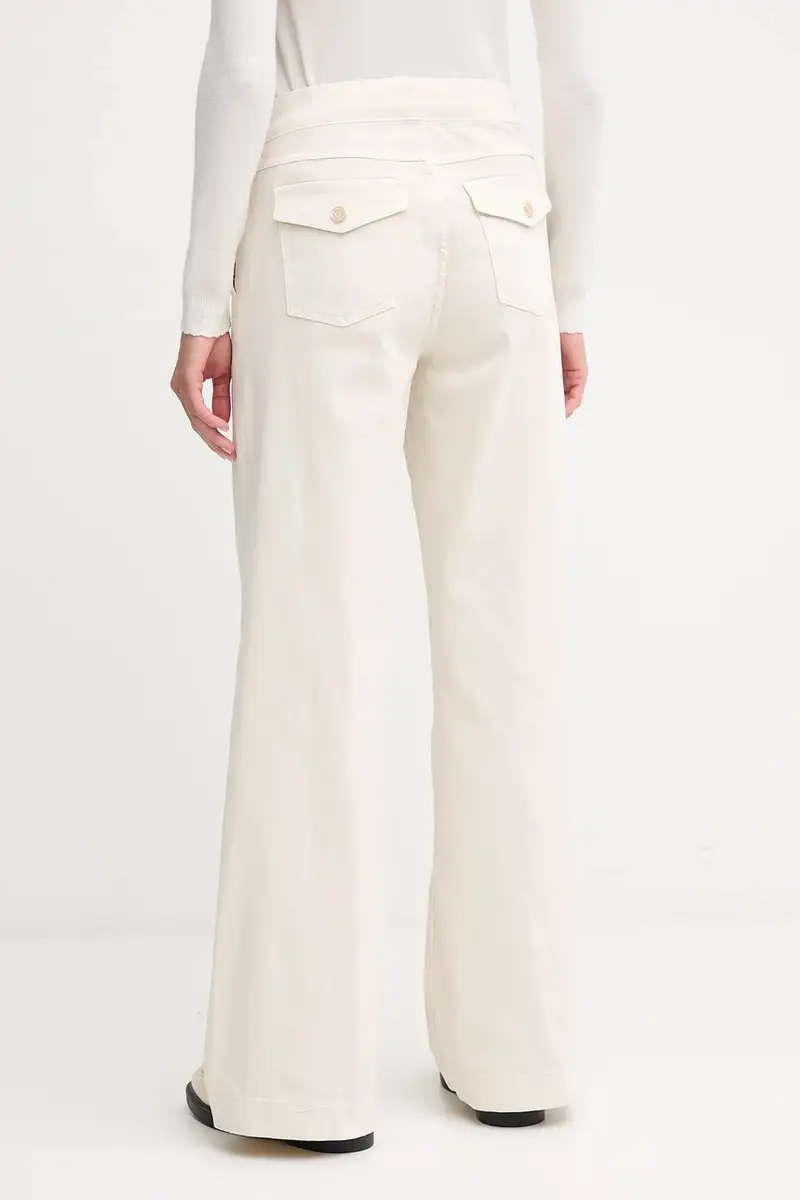 pantaloni donna colore beige 254919 miniatura 3