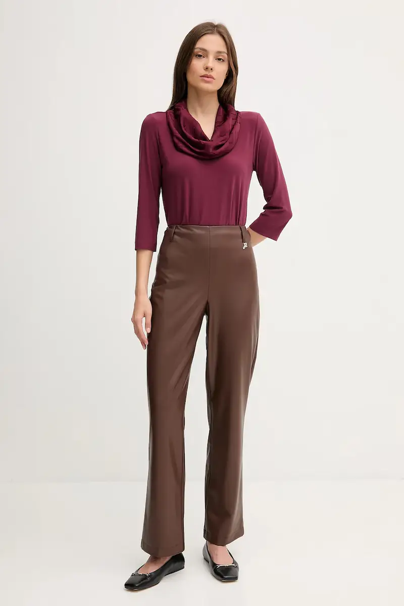 pantaloni donna colore marrone 253060 miniatura 2