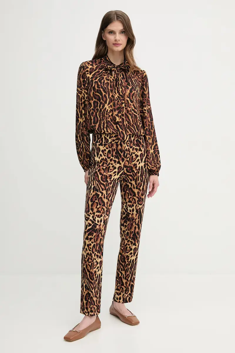 pantaloni donna colore marrone 253269 miniatura 2