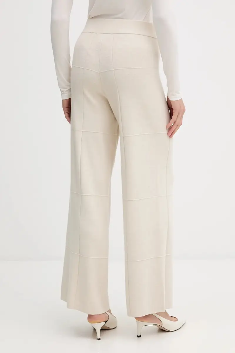 pantaloni in seta donna colore beige 261982 miniatura 3