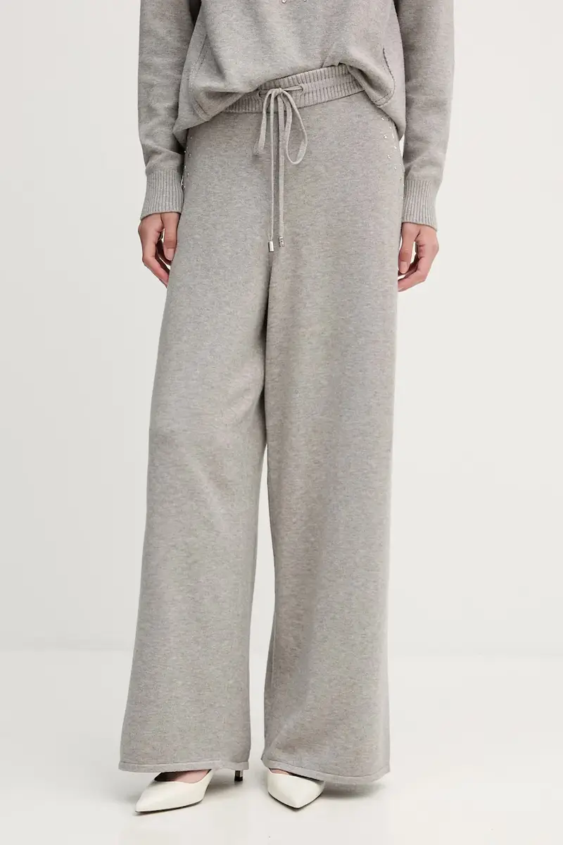 pantaloni tuta donna colore grigio con applicazione 254945