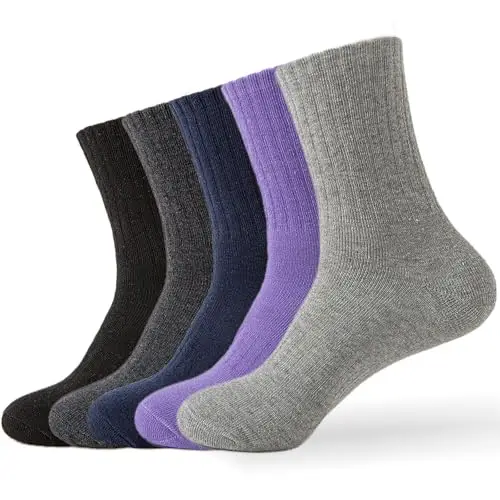 Josnown Calzini termici da donna per attività all'aria aperta, invernali, spessi, caldi, traspiranti, imbottiti, per