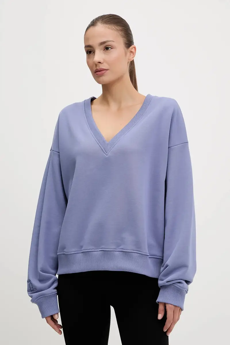 felpa da sport V-Essence donna colore violetto V-Essence