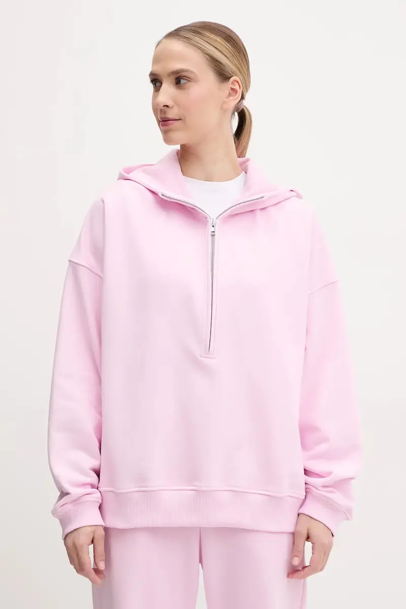 felpa Evolve donna colore rosa con cappuccio Evolve