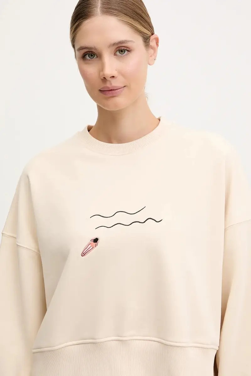 felpa tuta Wave colore rosso Wave Beige miniatura 4