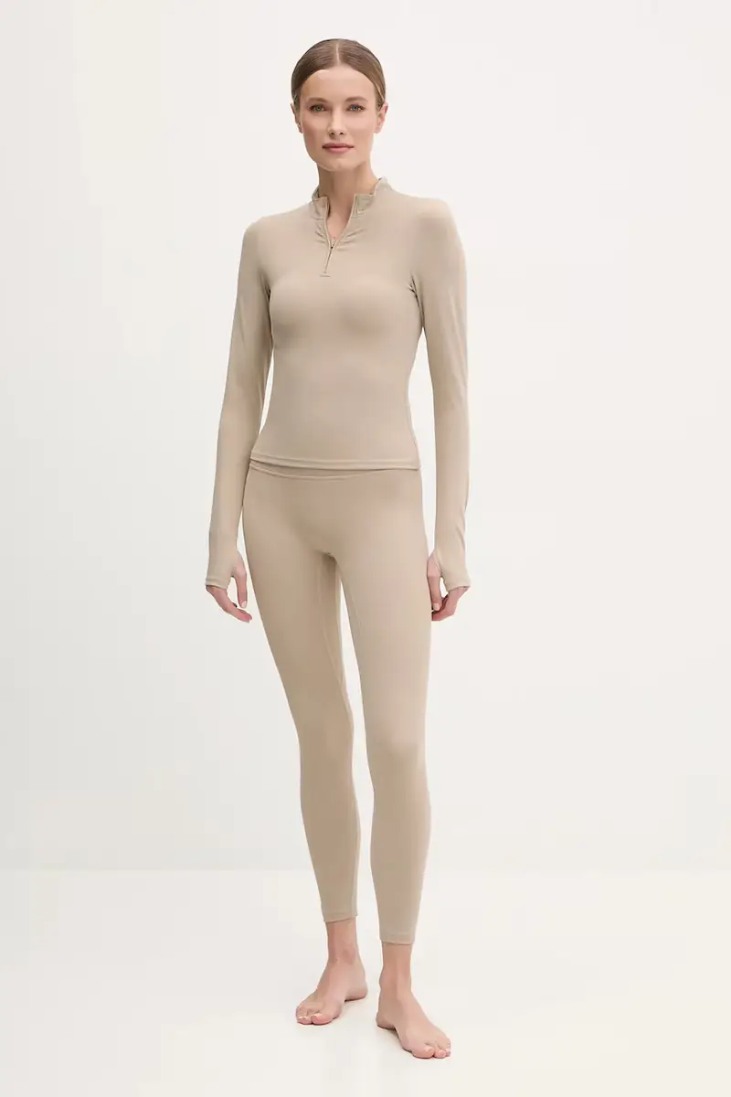 Joy in me leggins per joga Oneness Ease Beige miniatura 2