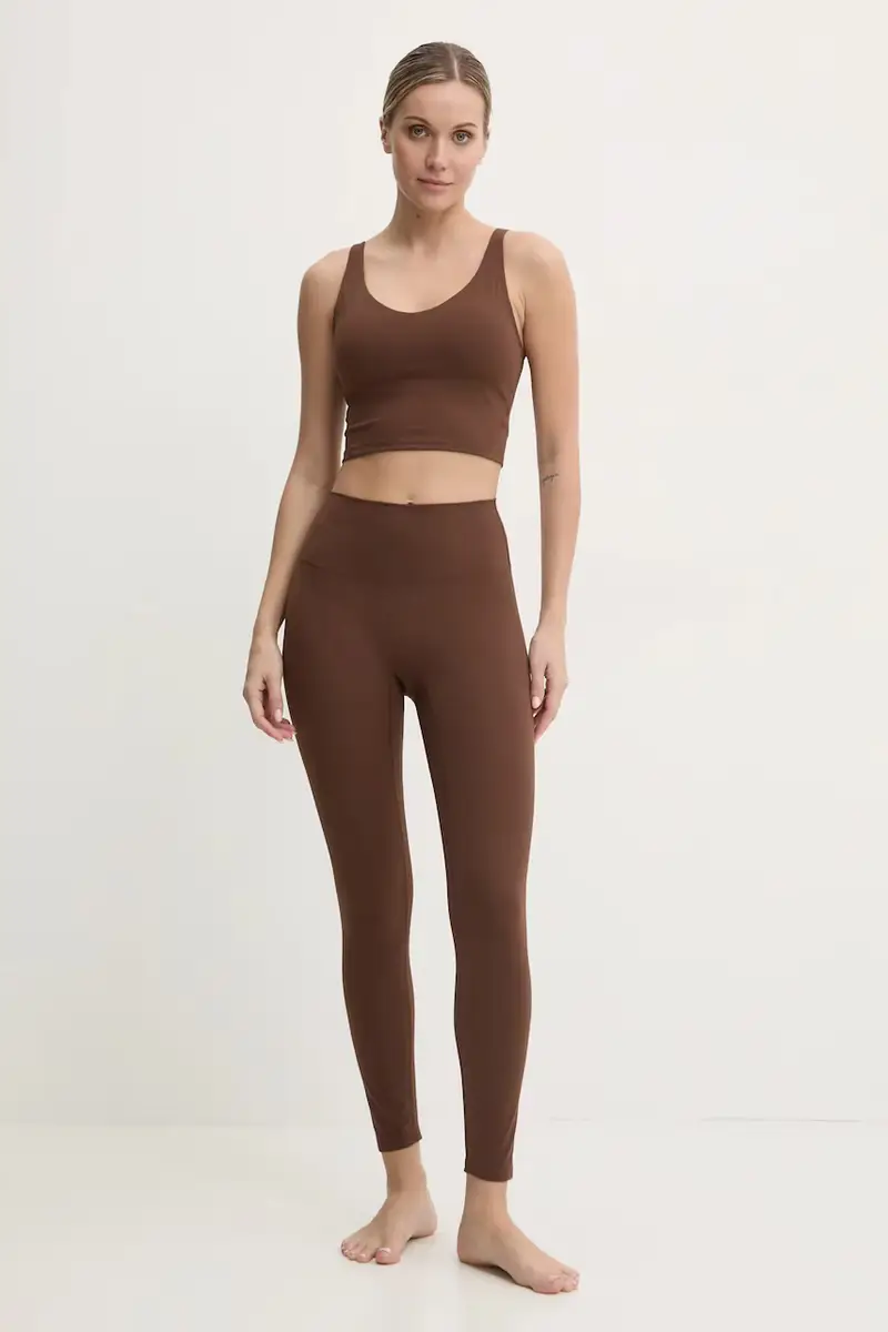 Joy in me leggins per joga Oneness Ease Marrone miniatura 2