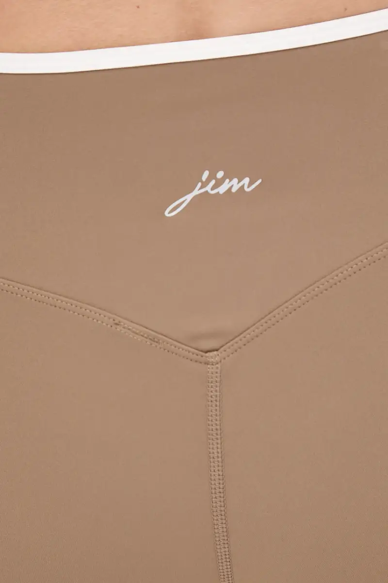 pantaloni da yoga Dual Essence colore marrone con applicazione Dual Essence miniatura 4