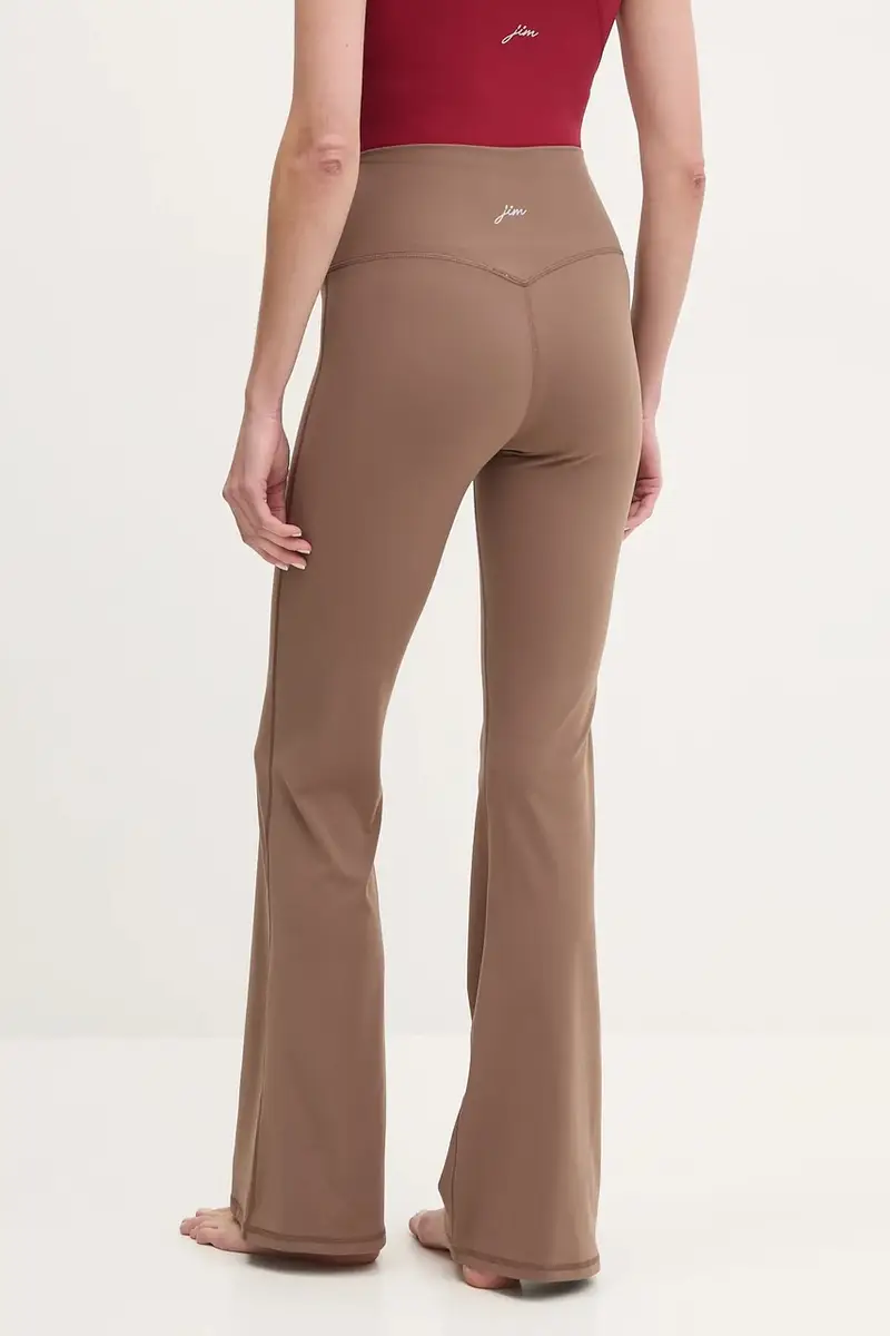 pantaloni Flare donna colore beige Flare Marrone miniatura 3