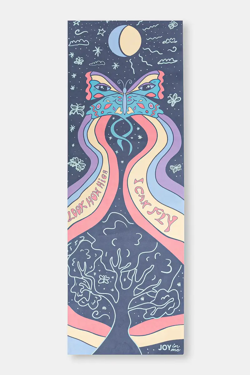 tappetino joga Mata FLOW Butterfly Effect colore blu FLOW 3mm