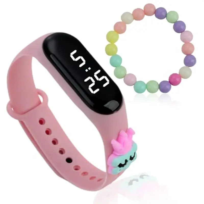 Joynine Reloj Digital Deportivo para Niños y Niñas - Reloj Infantil con Pulsera para Niñas - Correa de Silicona - Reloj de Comunión para Niñas - Resistente al Agua - Ideal para Niños de 6 a 15 Años