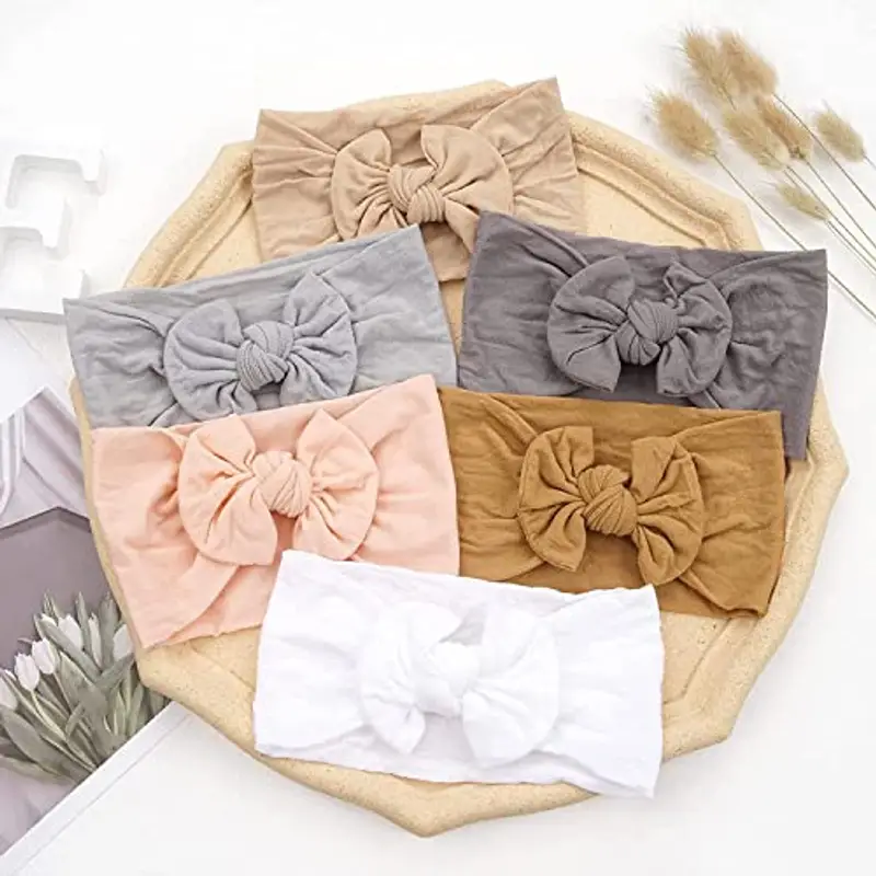 JOYOYO 12 Pezzi Fascia Capelli Neonata Fiocchi per Capelli Fasce Capelli Bambina, Super elastici Fasce Capelli Neonata Bimba miniatura 3