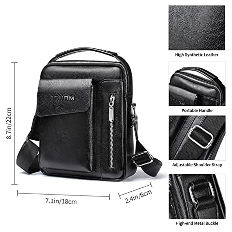 JSNOM Borsello Uomo Marrone 2291782 miniatura 3