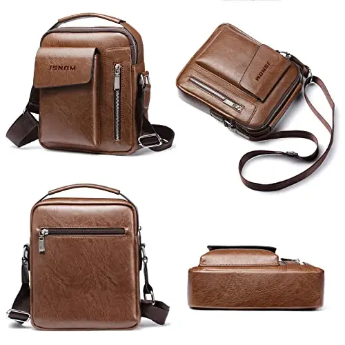 JSNOM Borsello Uomo Marrone 3713976 miniatura 2