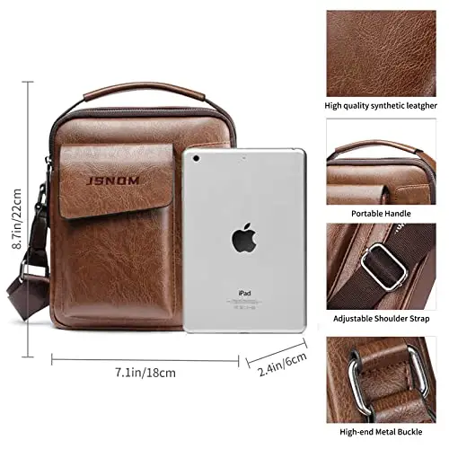 JSNOM Borsello Uomo Marrone 3713976 miniatura 3