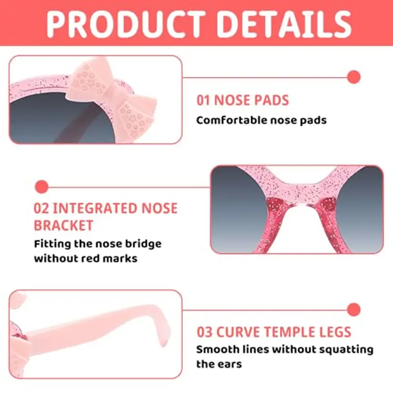 JSTHHTT Occhiali da sole Bambina Rosa 1384603 miniatura 3