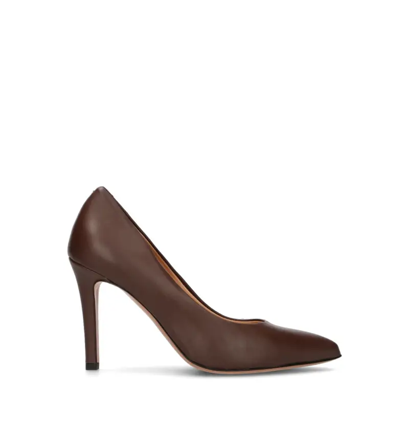 Décolleté donna marrone in pelle Vario