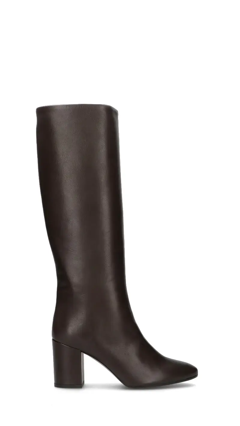 Stivale donna cioccolato in pelle Vario