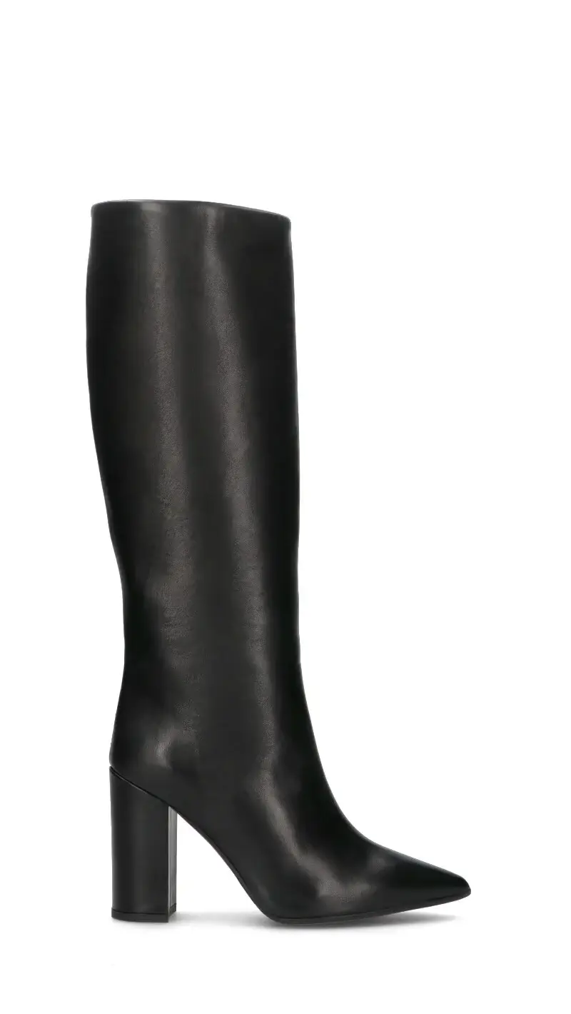 Stivale donna nero in pelle Vario