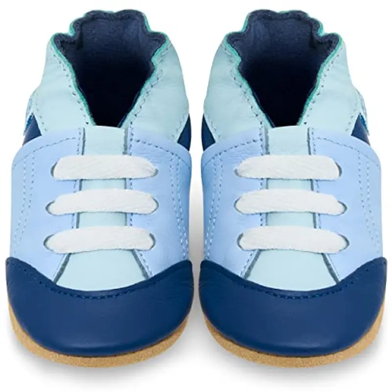 Juicy Bumbles Scarpe Bimbo Scarpine Neonato in Morbida Pelle - Scarpe Bambino Primi Passi - Sneaker Blu -18