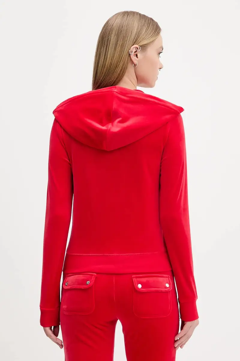 felpa donna colore blu con cappuccio JCAP176 Rosso miniatura 3