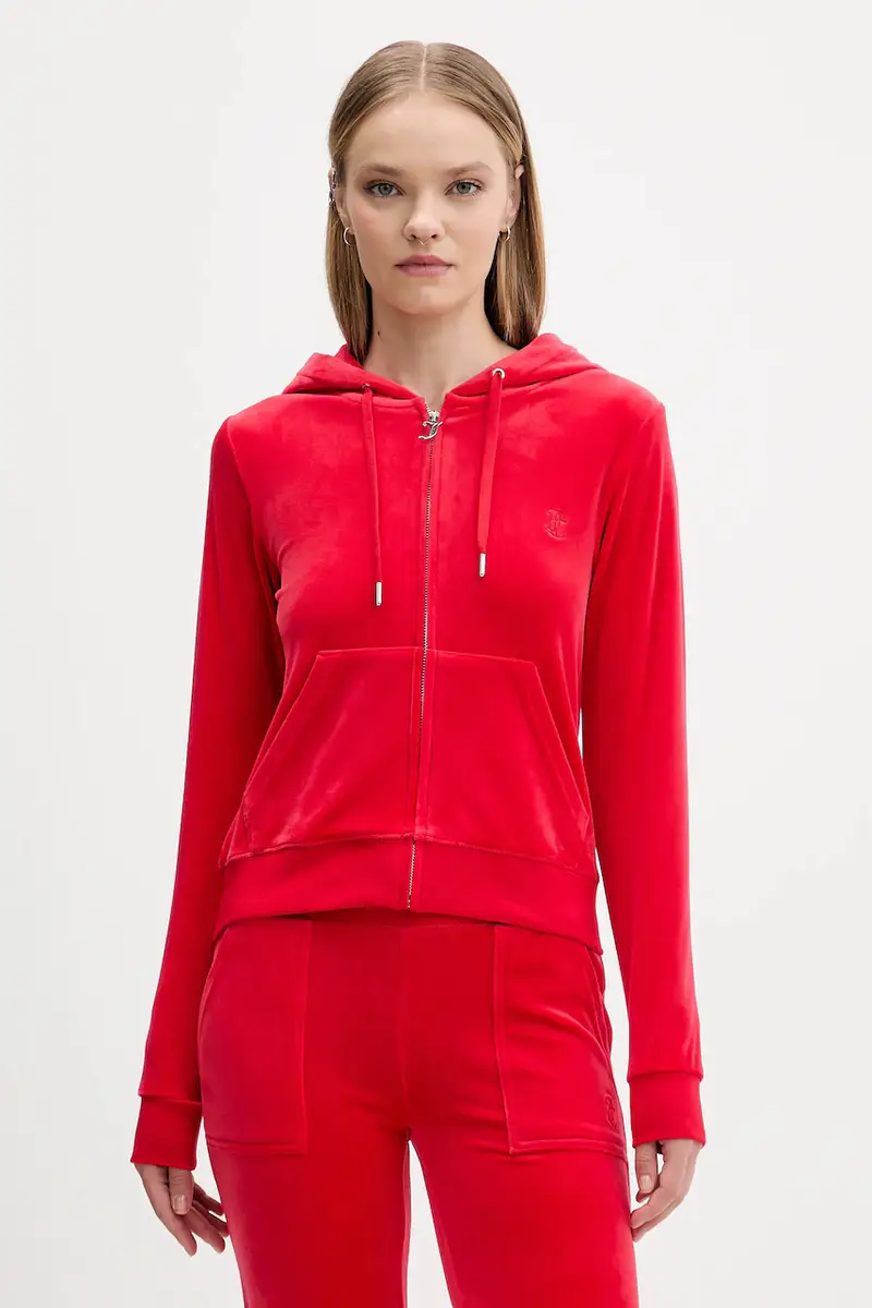 felpa donna colore blu con cappuccio JCAP176 Rosso