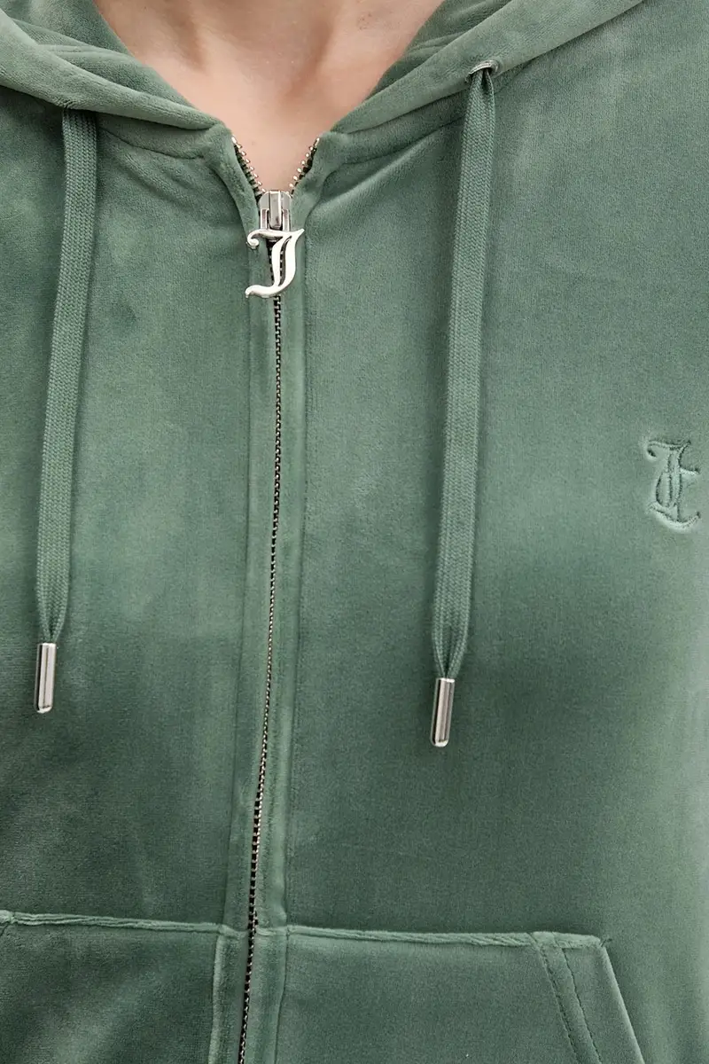 felpa donna colore blu con cappuccio JCAP176 Verde miniatura 5