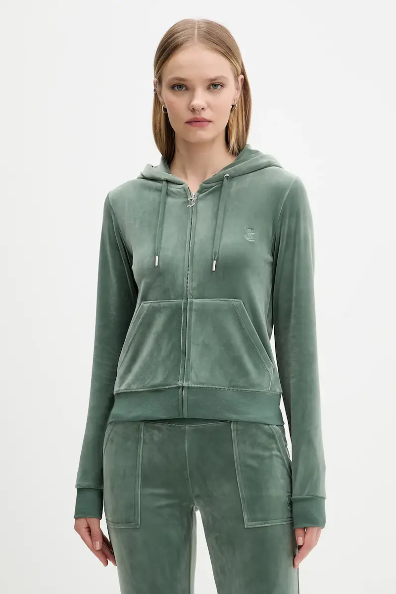 felpa donna colore blu con cappuccio JCAP176 Verde