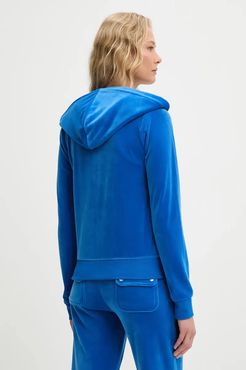 felpa donna colore blu con cappuccio JCAP176 Violetto miniatura 3