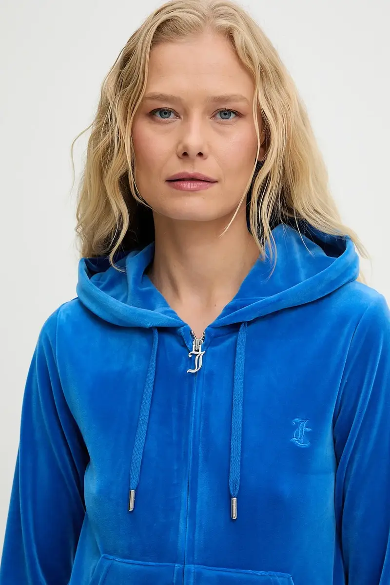 felpa donna colore blu con cappuccio JCAP176 Violetto miniatura 4