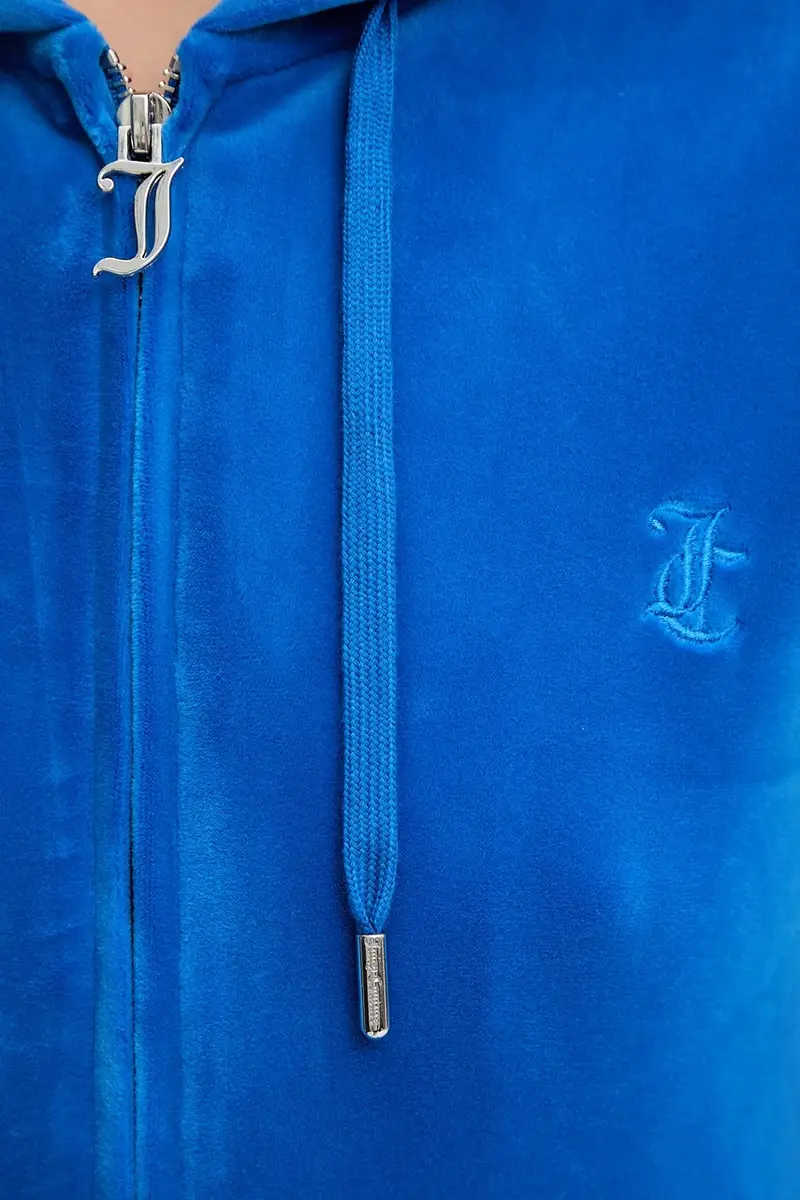 felpa donna colore blu con cappuccio JCAP176 Violetto miniatura 5