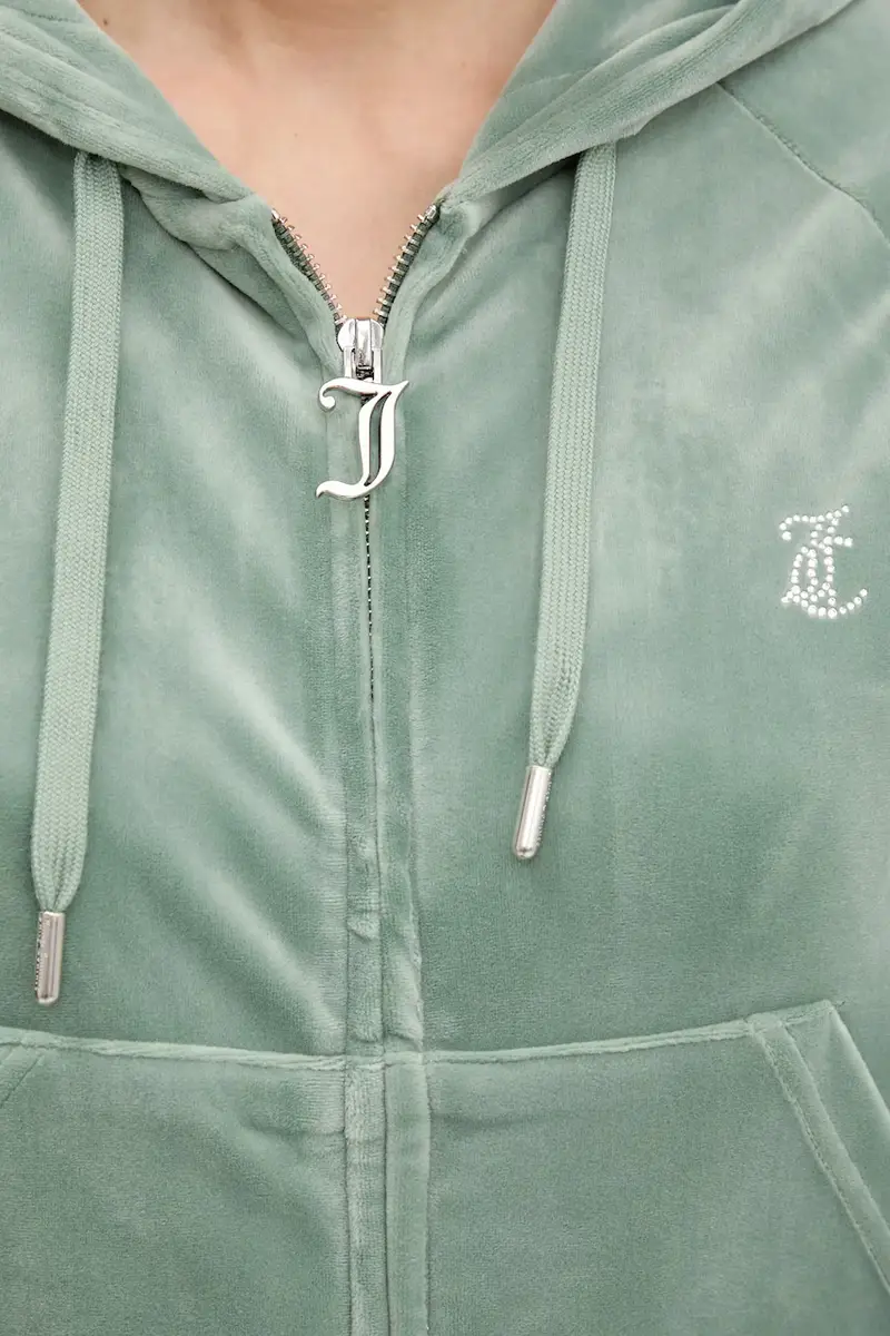 felpa donna colore verde con cappuccio con applicazione JCWA122001 miniatura 5