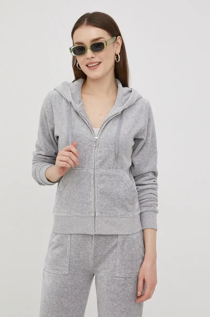 felpa donna con cappuccio Grigio