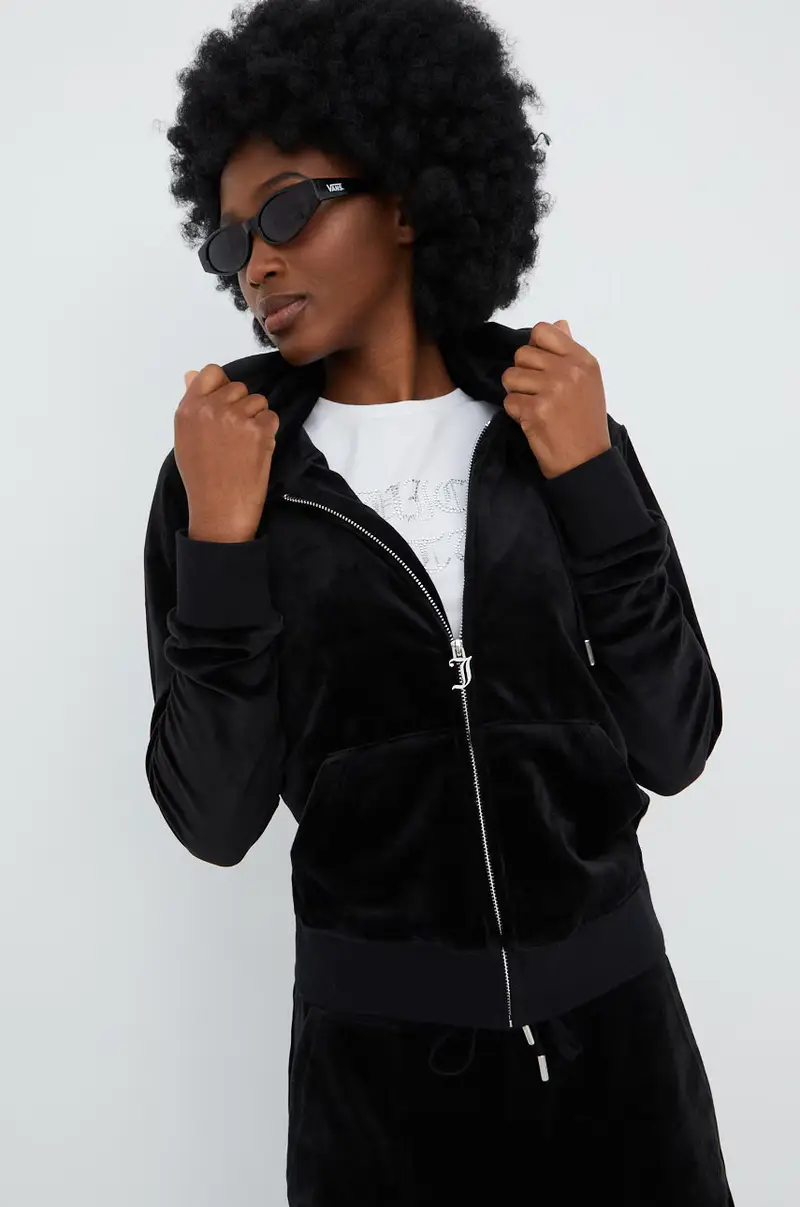 felpa donna con cappuccio Nero