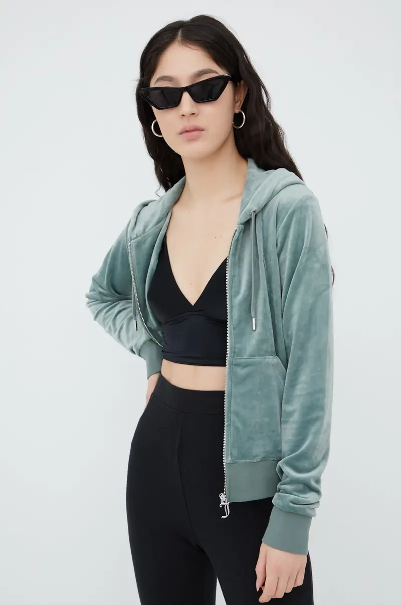 felpa donna con cappuccio Verde