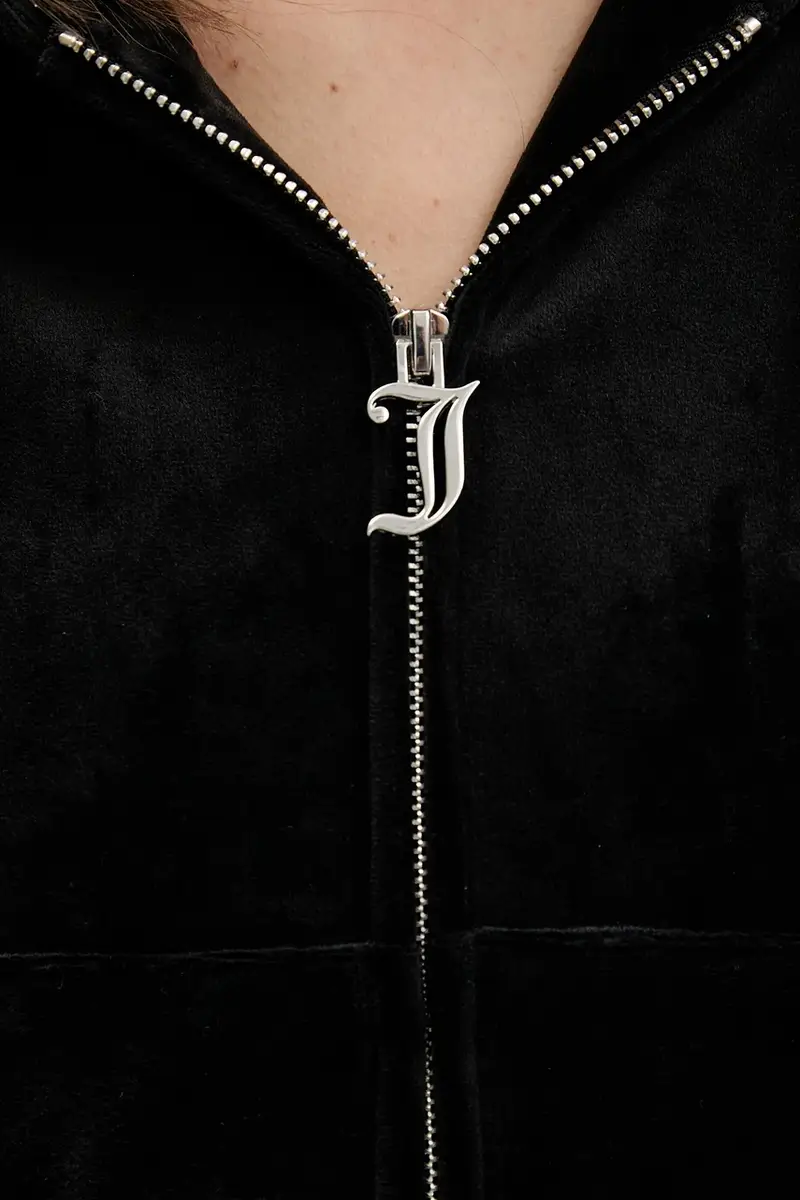 felpa in velluto donna colore nero con cappuccio JCWAS225306 miniatura 5