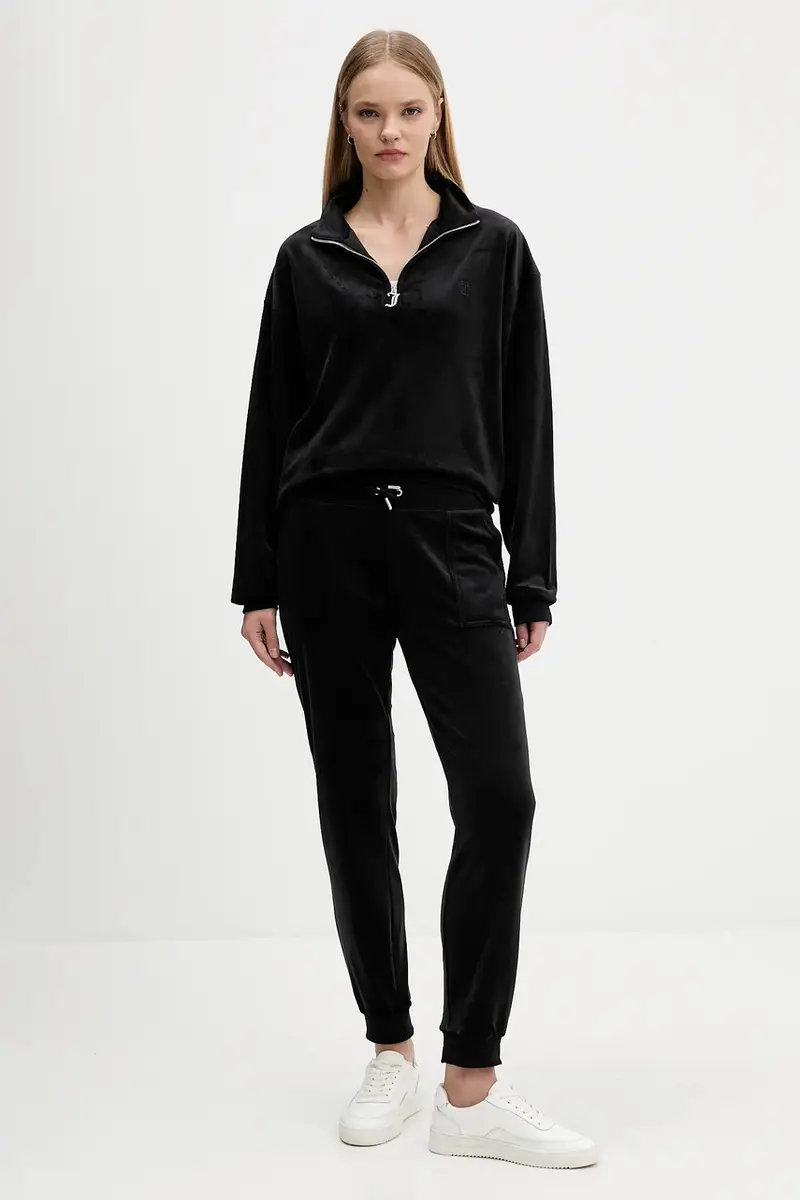 felpa in velluto donna colore nero JCBAS224810 miniatura 2