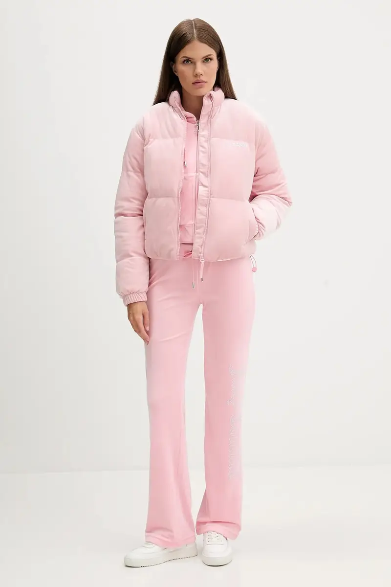 felpa in velluto donna colore rosa con cappuccio JCWAS225310 miniatura 2