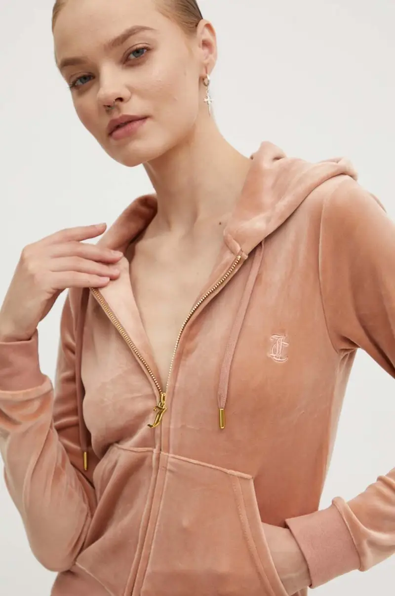 felpa in velluto ROBERTSON GOLD colore beige con cappuccio JCAP176G miniatura 4