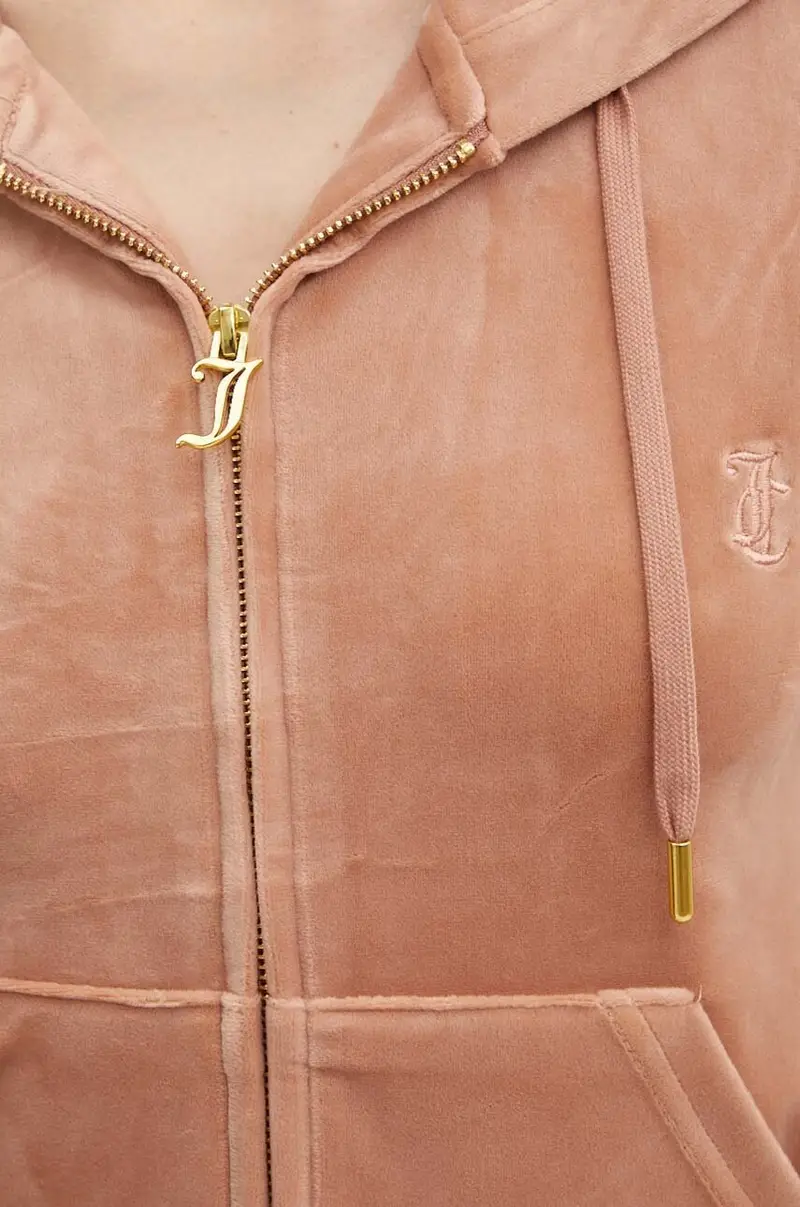 felpa in velluto ROBERTSON GOLD colore beige con cappuccio JCAP176G miniatura 5