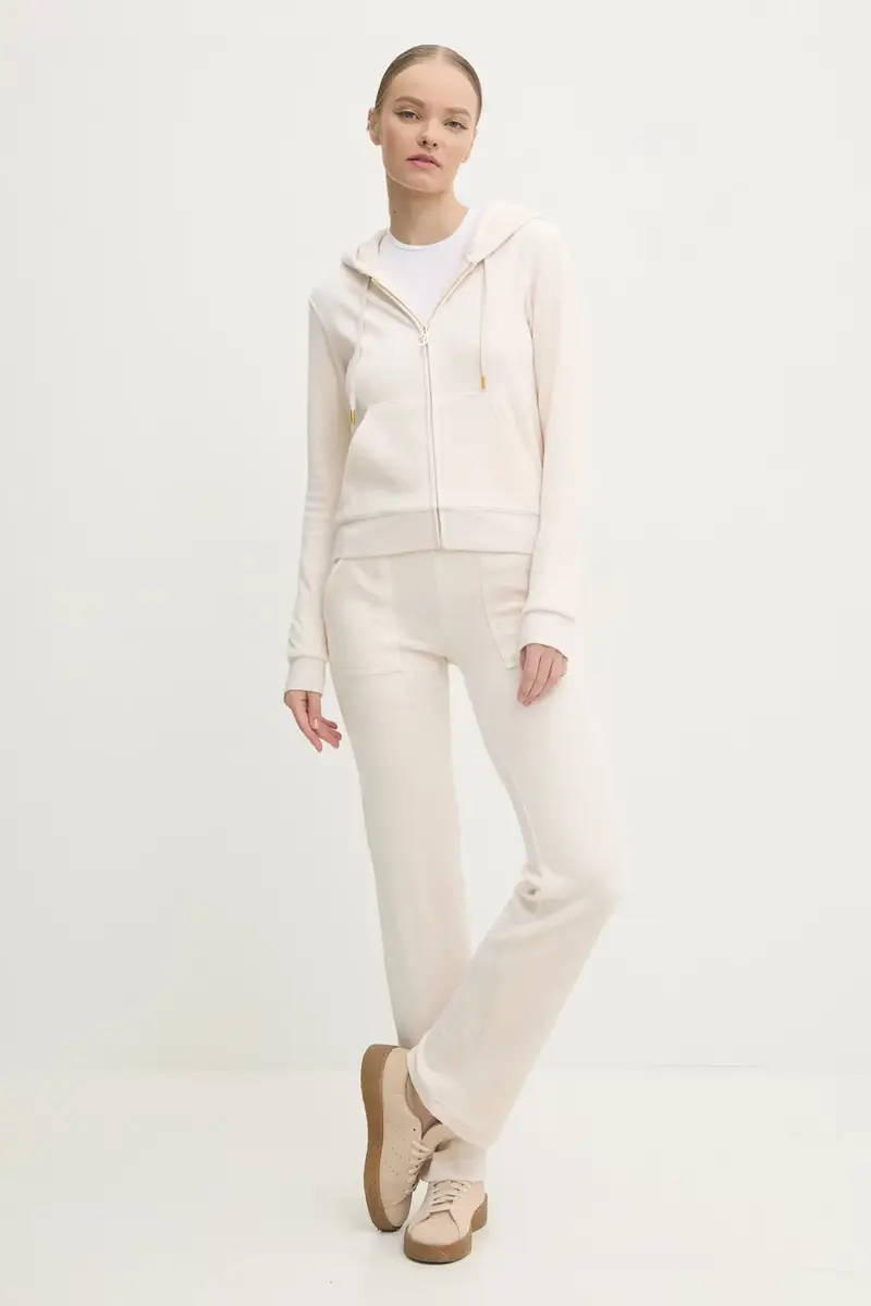 felpa in velluto ROBERTSON GOLD colore beige con cappuccio JCAP176G miniatura 2