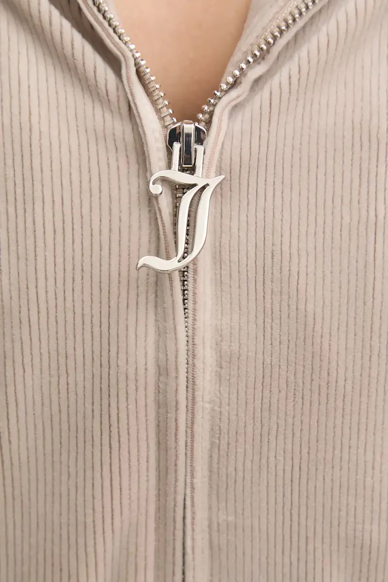 felpa notte LIV RIB VELOUR HOODIE donna colore beige JCLBJ125503 miniatura 5