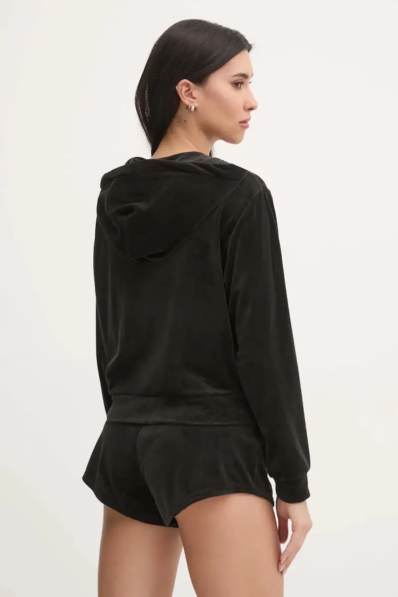 felpa notte LIV RIB VELOUR HOODIE donna colore nero JCLBJ125503 miniatura 2