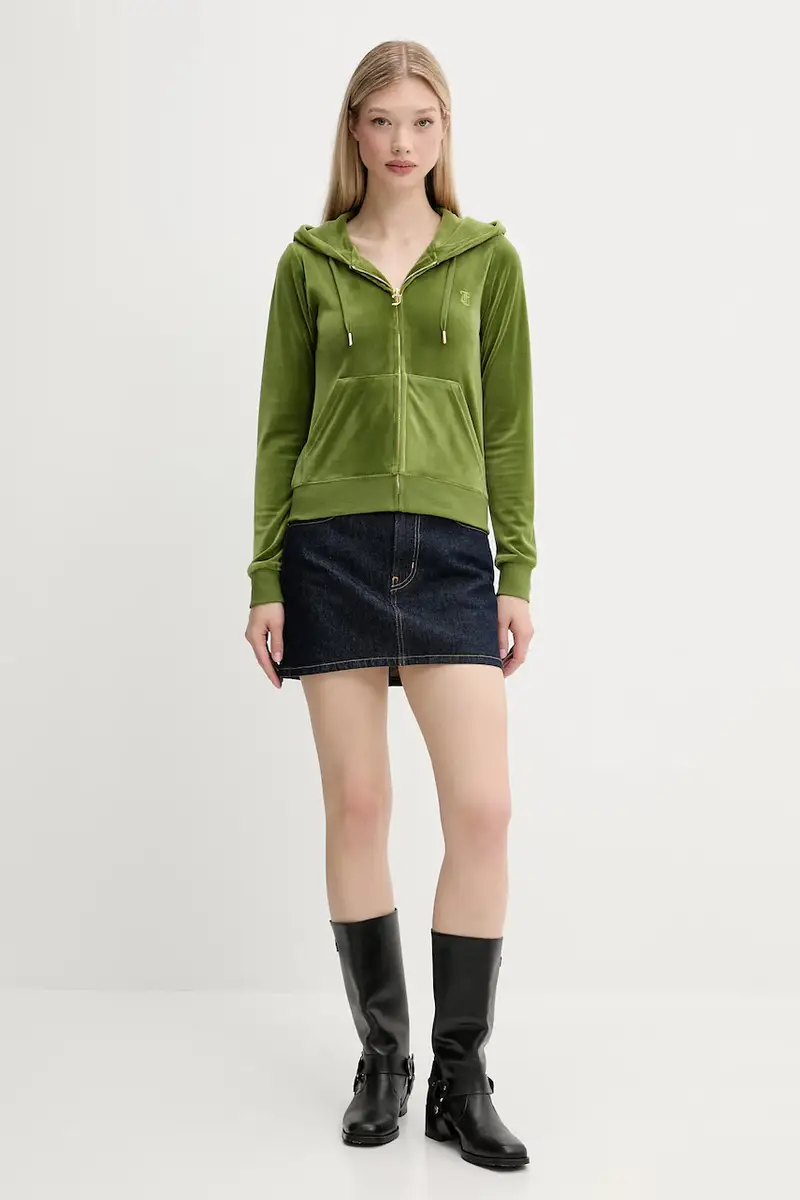 felpa ROBERTSON HOODIE donna colore verde con cappuccio con applicazione JCAP176G miniatura 2
