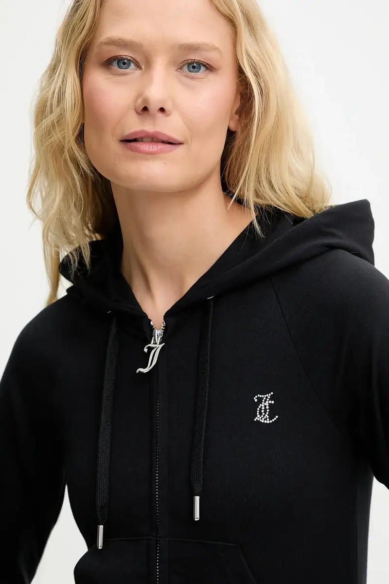 felpa SINGLE JERSEY OLA HOODIE donna colore nero con cappuccio con applicazione JCWAS125310 miniatura 4