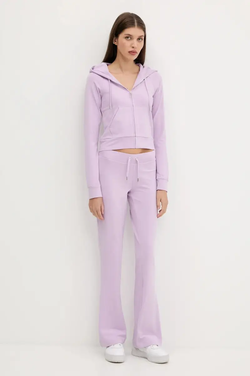 felpa SINGLE JERSEY OLA HOODIE donna colore violetto con cappuccio con applicazione JCWAS125310 miniatura 2