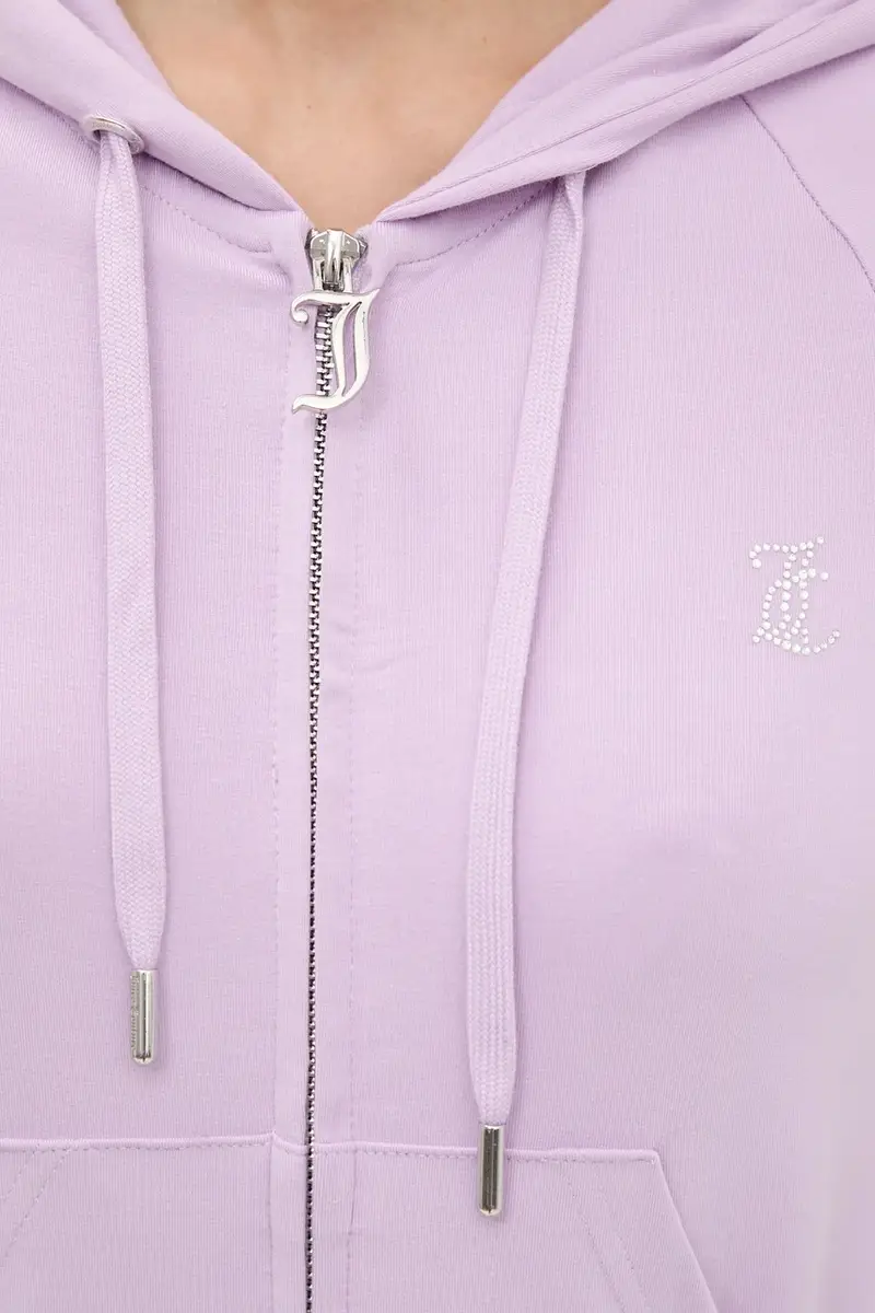 felpa SINGLE JERSEY OLA HOODIE donna colore violetto con cappuccio con applicazione JCWAS125310 miniatura 5