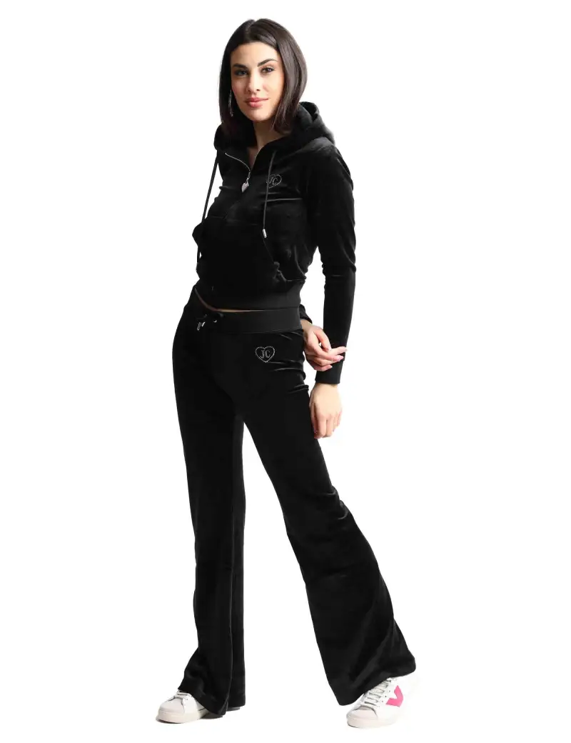 Felpe donna Rodeo Robertson in tessuto nero con cappuccio e zip Donna VEJB70312WPF J00